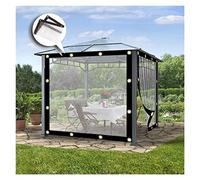 AGLZWY Copertura Laterale Pergola Telo Trasparente Antipioggia Antipolvere Materiale PE per Serre/Giardinaggio/Portico/Gazebo(3x2m/9.84x6.56ft)