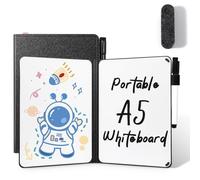 AGM A5 Portatile Lavagna Cancellabile, bifacciale scrivibile, con Pennarello, Scrive Senza Intoppi per Studio, Bozza, Appunti, Nessuna magnetiche