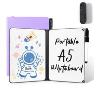 AGM A5 Portatile Lavagna Cancellabile, bifacciale scrivibile, con Pennarello, Scrive Senza Intoppi per Studio, Bozza, Appunti, Nessuna magnetiche