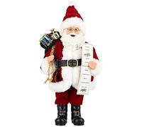 AGM Figure di Babbo Natale, 28 cm in piedi di ispirazione vintage Fabriche Babbo Natale, figura regalo di Natale decorazione da tavolo