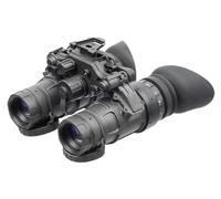 AGM Global Vision UNVG NL1 Gen 2+ Occhiali per visione notturna ultraleggeri - binocolo a doppio tubo con guadagno manuale, illuminatore IR, supporto casco | Sistema tattico militare NVG