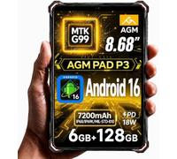 AGM P3 Tablet Pad 8,68" Android 16 6+128GB, IP68, 7200mAh Helio G99 4G | 540 g, 800*1340, 120 Hz, 600 nit, ricarica rapida da 18 W, 50 MP, NFC, Regali di tablet per il ritorno a scuola