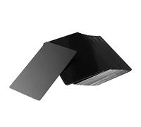 Agmoctz 100 Pezzi Nero Lega di Alluminio Carta Incisione Metallo Visita Business Biglietto da Visita Vergine 0,2 Mm Spargitore