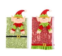 Agmoctz 2 Pezzi di Protezione Maniglia Frigorifero di Natale Carino Maniglia della Porta Protezione Maniglia Glitter, per Frigorifero e Microonde