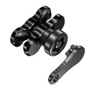 Agmoctz Braccio a doppio manicotto antifurto in lega di alluminio da 6 cm compatibile con i supporti per telefono a componente sferico per bici e moto