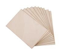 Agmoctz Confezione da 10 in legno non trattati, sottili fogli di legno lamellare per case, aerei, navi, barche, e decorazioni fai da te