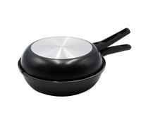 AGNELLI Fornetto Doppio Alluminio Antiaderente con Manici in Bakelite D 28 cm