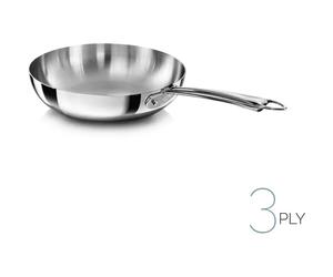 AGNELLI Padella alta Aluinox 3ply Inox con 1 Manico 32x7,5 cm