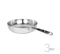 AGNELLI Padella Svasata Alta Aluinox 3Ply con 1 Manico Inox 20x5,5 Cm