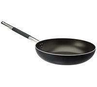 Agnelli pots ALSC111BSSPIC32 Alblack High Countertop in alluminio, nero, spessore 3 mm, fondo a induzione da 8 mm, con manico tubolare in acciaio inossidabile «Cool», 32 cm