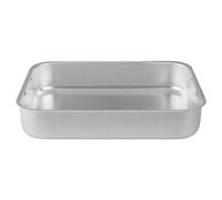 Agnelli Rostiera Alluminio (26,5x20x6cm) angoli tondi PROFESSIONAL FAMILY Silver