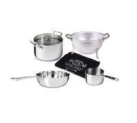 Agnelli - Set per pasta da 4 pezzi - acciaio inox a 3 strati con scatola in legno
