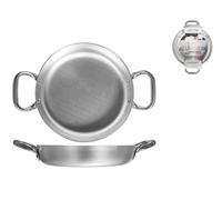 AGNELLI Tegame In Alluminio Albergo 2 Manici Inox Cm30