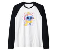Agnello Libro Aperto Lettura Animale Amante Grafico Ritratto PEC Maglia con Maniche Raglan