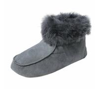 Agnello Pantofole Ibiza Grigio Uomo & Donna Bettschuhe Caldo Comode Vero Pelo