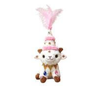 Agnello Peluche con Collana e Cappello 34,8 cm Simpatico AnimaGiocattolo | Pecora Giocattolo per Bambini e Adulti Soggiorno Camera da Divano Mensola Comodino Scrivania Decorazione per la Casa