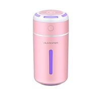 agnixnaf 230ML Diffusore di Oli Essenziali Umidificatore Aromaterapia Umidificatore Diffusore per Auto con Produzione di Nebbia di 35ml/H, Timer da 5 ore/10 ore, Design Della Luce Respirante (Rosa)