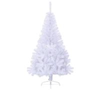 agnixnaf Bianco Albero Di Natale Metà 120 cm, PVC Albero Di Natale Artificiale Decorazione per Casa, Azienda, Cortile, Festa, Includere Supporto