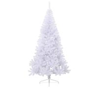 agnixnaf Bianco Albero Di Natale Metà 240 cm, PVC Albero Di Natale Artificiale Decorazione per Casa, Azienda, Cortile, Festa, Includere Supporto