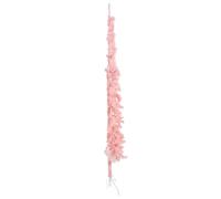 agnixnaf Rosa Albero Natale Sottile a Metà PVC, 210 cm Albero Di Natale Artificiale Decorazione per Casa, Azienda, Cortile, Festa, Includere Supporto