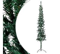 agnixnaf Verde Albero Natale Sottile a Metà PVC, 180 cm Albero Di Natale Artificiale Decorazione per Casa, Azienda, Cortile, Festa, Includere Supporto