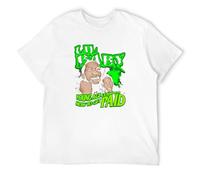 AGNUSZOH Men's Casual Shirt Lil Baby Retro Vintage Bootleg Twin Needle Sleeves And Hem White L