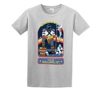 AGNUSZOH Men's T-Shirt Feel Soft Employee of The Month! You're Killing It Crew-Neck t-Shirt Grey S