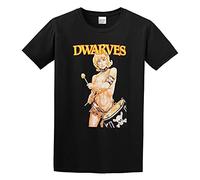 AGNUSZOH The Dwarves Drummer T-Shirt Funny Tee Graphic Mens Shirt Black M