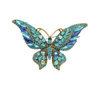 Ago a farfalla fatto a mano in lega, artigianato intricato, materiali robusti, accessorio di moda per abiti o decorazioni borse, spilla stile vintage, Einheitsgröße, come descritto