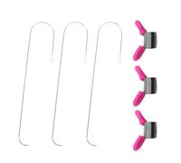 Ago curvo per perline con cruna, robusto ago spinner per perline da 0, 6 mm estremità della perline per infilare accessori finali per piccole perline