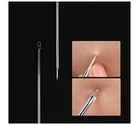 Ago da acne 1 PZ Argento Comedone Acne Ago Macchie Estrattore di Rimozione Aghi Inox Rimuovere Strumenti di Rimozione Comedoni Acne ago set