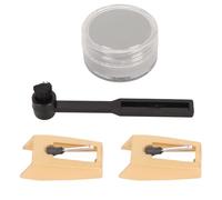Ago di ricambio per giradischi ZenithAur con punta placcata in oro e forza di tracciamento da 5,0 g, confezione da 2 giradischi con detergente per lettori Crosley / / ION