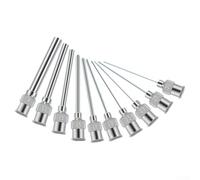 Ago erogatore in acciaio inox, lunghezza 25 mm, per applicazione industriale di colla e fluidi con punta di precisione, compatibile con gamma da 8 G a 30 G, per officina e produzione (22 G)