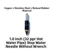 Ago fermo acqua tubo PPR con collare in gomma regolabile e kit chiave a cricchet