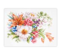Ago magico Zweigart Edition Set per punto croce "Fiori delicati", schema per il