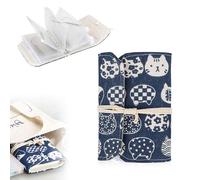 Ago per maglieria, borsa a maglia, 18,5 x 13 cm, custodia con 11 tasche con cerniera per organizzare utensili a maglia, ferri circolari corti o lunghi