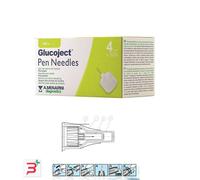 AGO PER PENNA DA INSULINA GLUCOJECT LUNGHEZZA 4 MM GAUGE 32 100 PEZZI