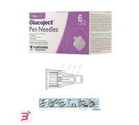 AGO PER PENNA DA INSULINA GLUCOJECT LUNGHEZZA 6 MM GAUGE 31 100 PEZZI