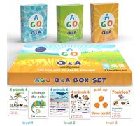 AGO Q&A Carte da Gioco per Imparare Inglese, 3 Mazzi di Domande Tematiche