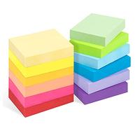 Agoer 1200 Foglietti Adesivi, 50 x 38 mm Mini Super Sticky, 12 Colori di Sticky Notes per Promemoria & Elenchi, 100 Fogli/Blocco per Appunti per Ufficio/Casa/Scuola