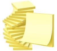 Agoer 24 Foglietti Adesivi, Sticky Notes Giallo per Appunti, 76 x 76 mm, Super Sticky Notes Yellow, 100 Foglietti/Blocco, 2400 Fogli Segnapagina Adesivi per Casa, Scuola, Ufficio