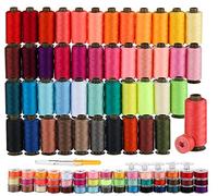 Agoer Filo per Cucire, 45 Spolette e Bobine per Cucito, 45 Colori Filo per Macchina per Ogni Spoletta, 365m per Rotolo di Rilato, Sewing Thread per Cucire a Macchina e a Mano