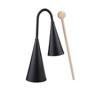 Agogo Bell - Strumento a percussione latino Agogo | Strumento a percussione in metallo Samba Agogo, campane tradizionali samba agogo, percussione samba con bastone in legno per riunioni di famiglia