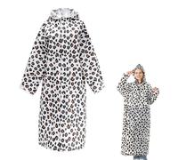 agogue Poncho antipioggia da donna stile leopardato, impermeabile da donna, impermeabile, protezione dal vento, impermeabile e resistente, adatto per ragazze e donne, giorno di pioggia, da indossare