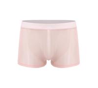 Agoky Boxer a Vita Bassa da Uomo Mutande Aderenti Trasparenti in Rete con Vita Elasticizzata Boxershorts Intimo Shorts Briefs per Slip Bikini Underwear Nudo XXL