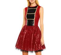 Agoky Costume Da Circo Per Donna Abito Tutù Senza Maniche Con Strass Uniforme Vintage Del Direttore Di Circo Abbigliamento Da Ballo Maglia Da Danza Outfit Per Rosso S