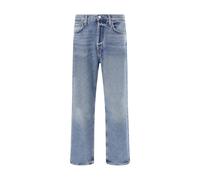 Agolde Light Blue Cotton Straight-Leg Jeans - W29