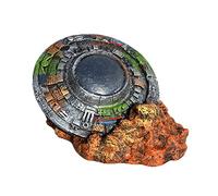 AGONEIR Acquario Affondato Astronave Decorazioni Resina UFO Piccolo Pesce Per Ornamenti Serbatoio Betta Nascondiglio Per Eremita Guppy Astronave Acquario Decorazioni Decorazioni