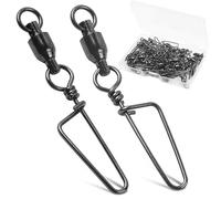 AGOOL Cuscinetti a Sfera Pesca Girevole in Acciaio Inox ad Alta Resistenza con Coastlock Welded Ring Saltwater Standard ad Alta Resistenza 26 - 228,2 Kilogram, 100% Rame e Nichel Rivestito