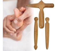Agopuntura Massaggio Della Del Bastone, 3 Pezzi Massaggio di Legno Bastone, Bastoncini Digitopressione, Aste Bastone di Massaggio, Bastone da Massaggio Riflessologia, Bastone per Massaggio per Piedi
